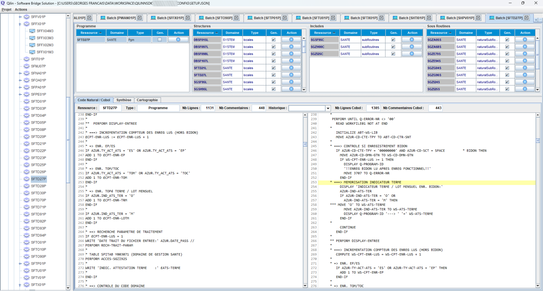 Traduction Temps Réel du code en Cobol