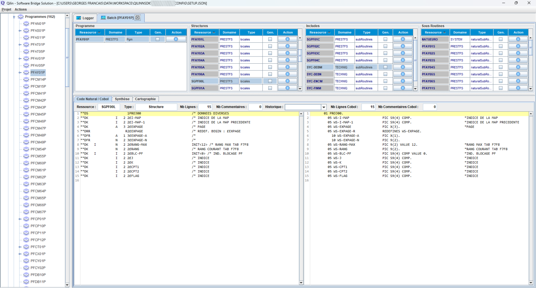 Génération Automatisée des Copy Cobol