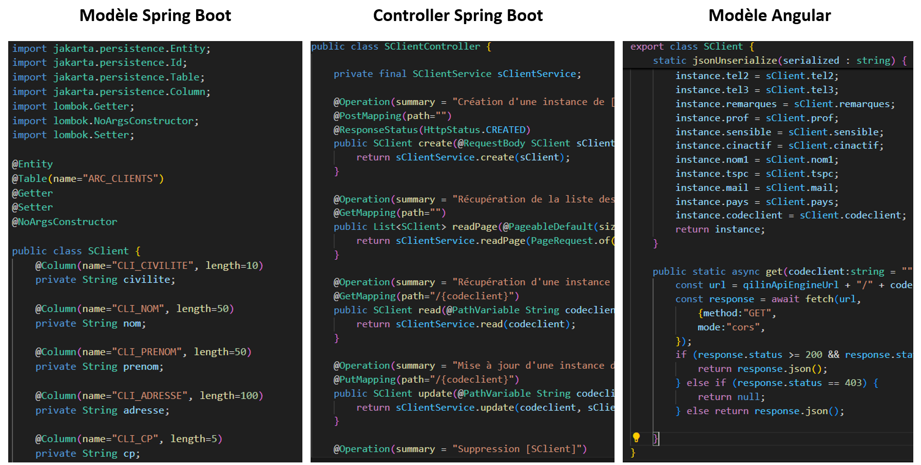 Génération Automatiques des APIs REST